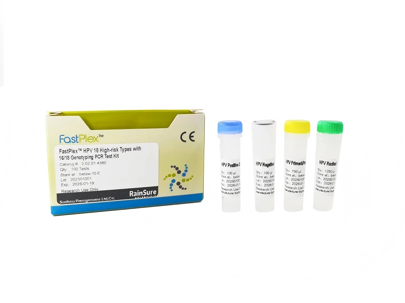 Rainsure HPV 18 عالية الخطورة مع 16/18 النمط الجيني PCR مجموعة: الكشف الدقيق لتشخيص فيروس الورم الحليمي البشري في وقت مبكر